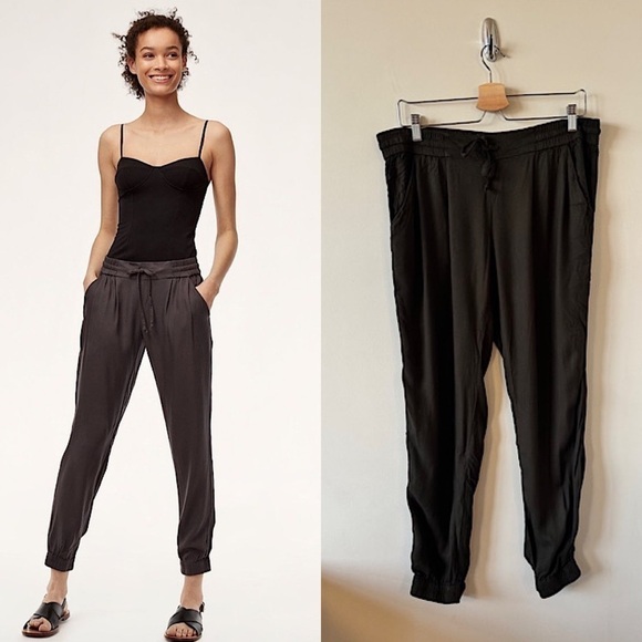 ARITZIA-AZURE Skies “Los Feliz Joggers” In Dark Olive (Size: Medium) - Picture 1 of 12